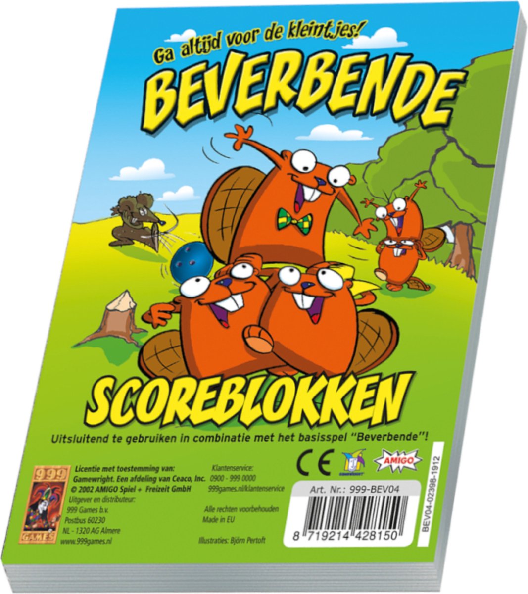 999 Games - Scoreblokken - Beverbende - drie stuks - Kaartspel — afbeelding 3