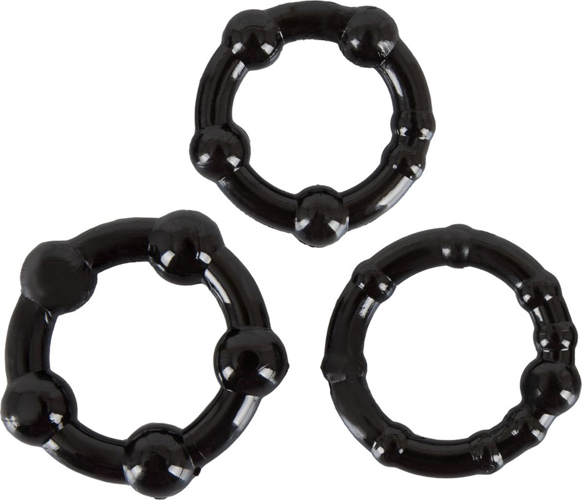 Goedkoopste cockring Set Get Hard - Zwart - cockring