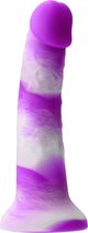 Colours - Siliconen dildo Yum 19 cm roze - Paars