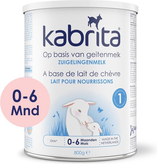 Kabrita 1 Zuigelingenmelk – Geitenmelk Flesvoeding vanaf 0 tot 6 maanden – 800g