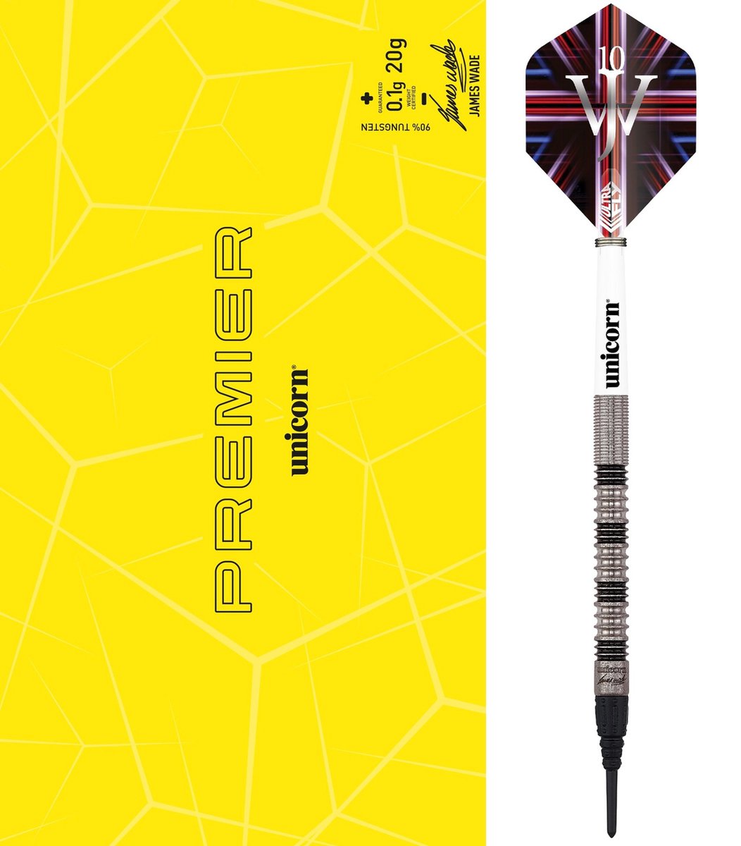 Unicorn Premier James Wade 70% Soft Tip - Dartpijlen 20 Gram