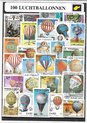 Afbeelding van het spelletje Luchtballonnen – Luxe postzegel pakket (C5 formaat) : collectie van 100 verschillende postzegels van luchtballonnen – kan als ansichtkaart in een C5 envelop - authentiek cadeau - kado - geschenk - kaart - luchtvaart - hete luchtballon - zeppelin