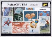 Parachutes – Luxe postzegel pakket (A6 formaat) : collectie van 25 verschillende postzegels van parachutes – kan als ansichtkaart in een A6 envelop - authentiek cadeau - kado - ges