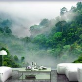 Zelfklevend fotobehang -  Ochtend mist in bos  , Premium Print