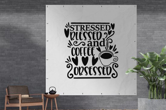 Affiche de Jardin Citations - Café - Mug - 200x200 cm