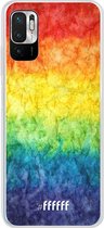 6F hoesje - geschikt voor Xiaomi Redmi Note 10 5G -  Transparant TPU Case - Rainbow Veins #ffffff