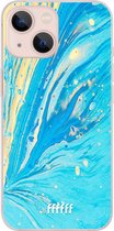 6F hoesje - geschikt voor iPhone 13 Mini -  Transparant TPU Case - Endless Azure #ffffff