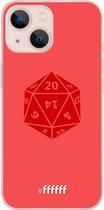 6F hoesje - geschikt voor iPhone 13 Mini -  Transparant TPU Case - D20 - Red #ffffff