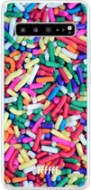 6F hoesje - geschikt voor Samsung Galaxy S10 5G -  Transparant TPU Case - Sprinkles #ffffff