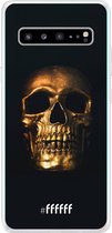 6F hoesje - geschikt voor Samsung Galaxy S10 5G -  Transparant TPU Case - Gold Skull #ffffff