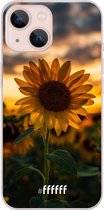6F hoesje - geschikt voor iPhone 13 - Transparant TPU Case - Sunset Sunflower #ffffff