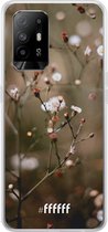 6F hoesje - geschikt voor OPPO A94 5G -  Transparant TPU Case - Flower Buds #ffffff