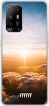 6F hoesje - geschikt voor OPPO A94 5G -  Transparant TPU Case - Cloud Sunset #ffffff