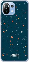 6F hoesje - geschikt voor Xiaomi Mi 11 Lite -  Transparant TPU Case - Terrazzo N°9 #ffffff