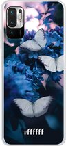 6F hoesje - geschikt voor Xiaomi Redmi Note 10 5G -  Transparant TPU Case - Blooming Butterflies #ffffff