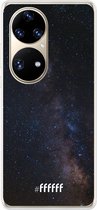 6F hoesje - geschikt voor Huawei P50 Pro -  Transparant TPU Case - Dark Space #ffffff