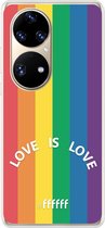 6F hoesje - geschikt voor Huawei P50 Pro -  Transparant TPU Case - #LGBT - Love Is Love #ffffff