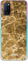 6F hoesje - geschikt voor OPPO A72 -  Transparant TPU Case - Gold Marble #ffffff