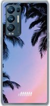 6F hoesje - geschikt voor OPPO Find X3 Neo -  Transparant TPU Case - Sunset Palms #ffffff