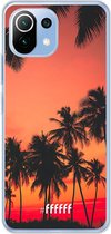 6F hoesje - geschikt voor Xiaomi Mi 11 Lite -  Transparant TPU Case - Coconut Nightfall #ffffff