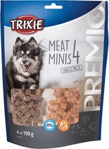 Trixie premio vlees minis kip / eend / rund / lam - 4x100 gr - 1 stuks