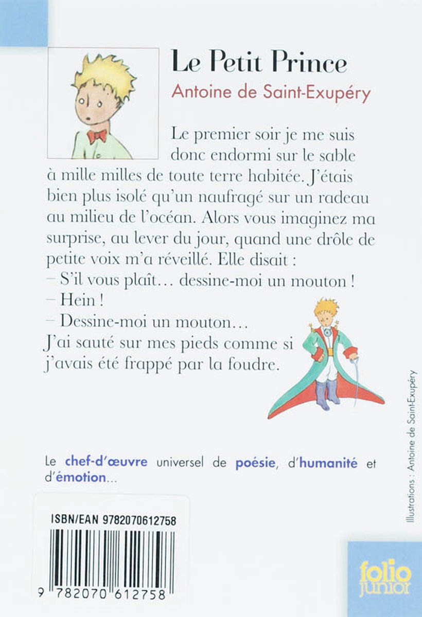 Petit Prince - back cover