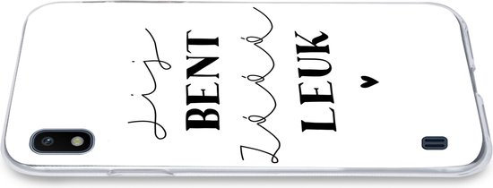 Coque Samsung Galaxy A10 - Citations - Mignon - Zwart - Wit - Siliconen