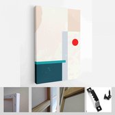 Set van abstracte geometrische kunst aan de muur. Halverwege de eeuw illustratie in minimalistische stijl voor wanddecoratie achtergrond - moderne kunst canvas - verticaal - 187545