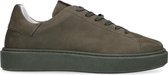 Manfield - Heren - Groene nubuck sneakers - Maat 45