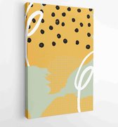 Abstracte organische vorm Art design voor poster, print, cover, behang, minimale en natuurlijke kunst aan de muur. 3 - Moderne schilderijen – Verticaal – 1855434613 - 80*60 Vertica