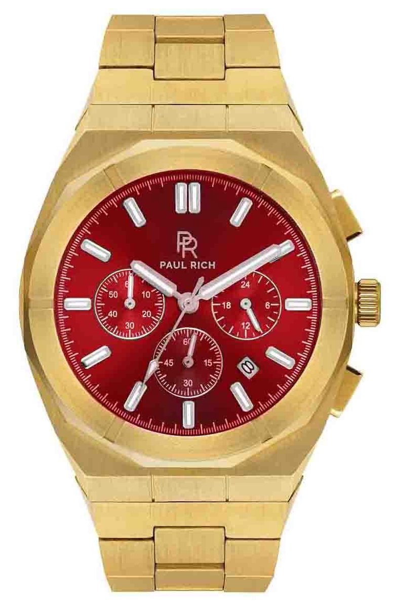 Paul Rich Motorsport Gold Red Steel MSP03 horloge 45 mm