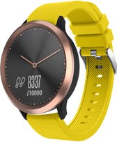 Siliconen Smartwatch bandje - Geschikt voor  Garmin Vivomove HR silicone band - geel - Horlogeband / Polsband / Armband