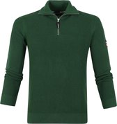 Gant - Waffle Rib Half Zip Groen - XXL - Modern-fit