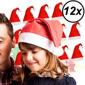 12 Stuks - Kerstmutsen voor Kinderen - Kinder Kerstmuts - Kerstmuts voor kinderen van 3 tot 9 jaar - Kind - Jongens - Meisjes