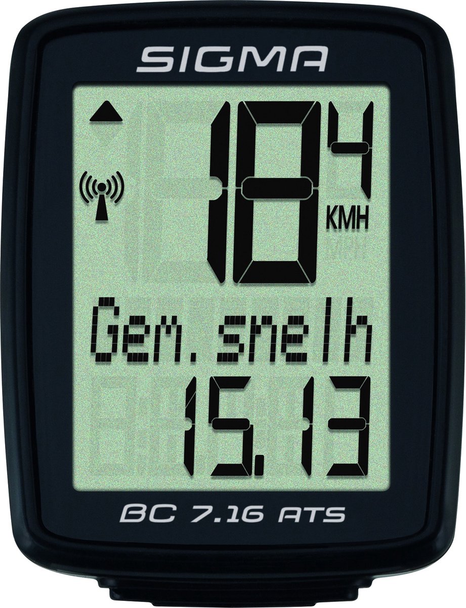 Bol.com Sigma Fietscomputer BC 7.16 ATS - Draadloos - Zwart aanbieding