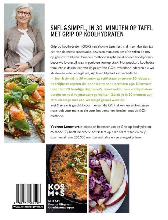 Grip op koolhydraten - snel & simpel, in 30 minuten op tafel - Yvonne Lemmers
