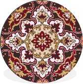 WallCircle - Wandcirkel - Muurcirkel - Perzisch Tapijt - Kleed - Mandala - Aluminium - Dibond - ⌀ 60 cm - Binnen en Buiten