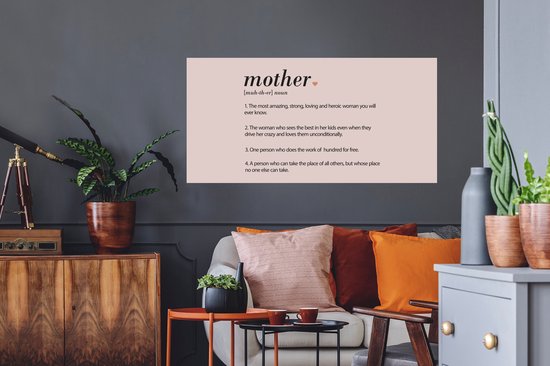 Stickers muraux - Film adhésif - Fête des Mères - Mother - Citations - Cadeau pour maman - 120 x 60 cm - Film adhésif - Stickers muraux chambre d'enfant - Papier peint autocollant - Film adhésif