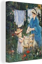 Canvas Schilderij Laundry - Edouard Manet - 30x40 cm - Wanddecoratie