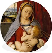 WallCircle - Wandcirkel ⌀ 140 - Leonardo da Vinci - Ronde schilderijen woonkamer - Wandbord rond - Muurdecoratie cirkel - Kamer decoratie binnen - Wanddecoratie muurcirkel - Woonaccessoires