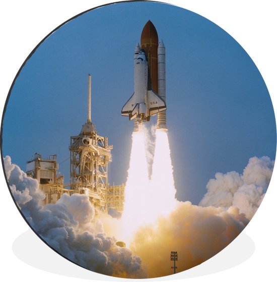Un lancement du Space Shuttle Wall cercle aluminium ⌀ 60 cm - tirage photo sur cercle mural / cercle vivant / cercle jardin (décoration murale)