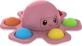 Fidget Spinner met Pop Up Bubble - Face Changing Octopus - Anti Stress - Rage 2021/2022 - Roze