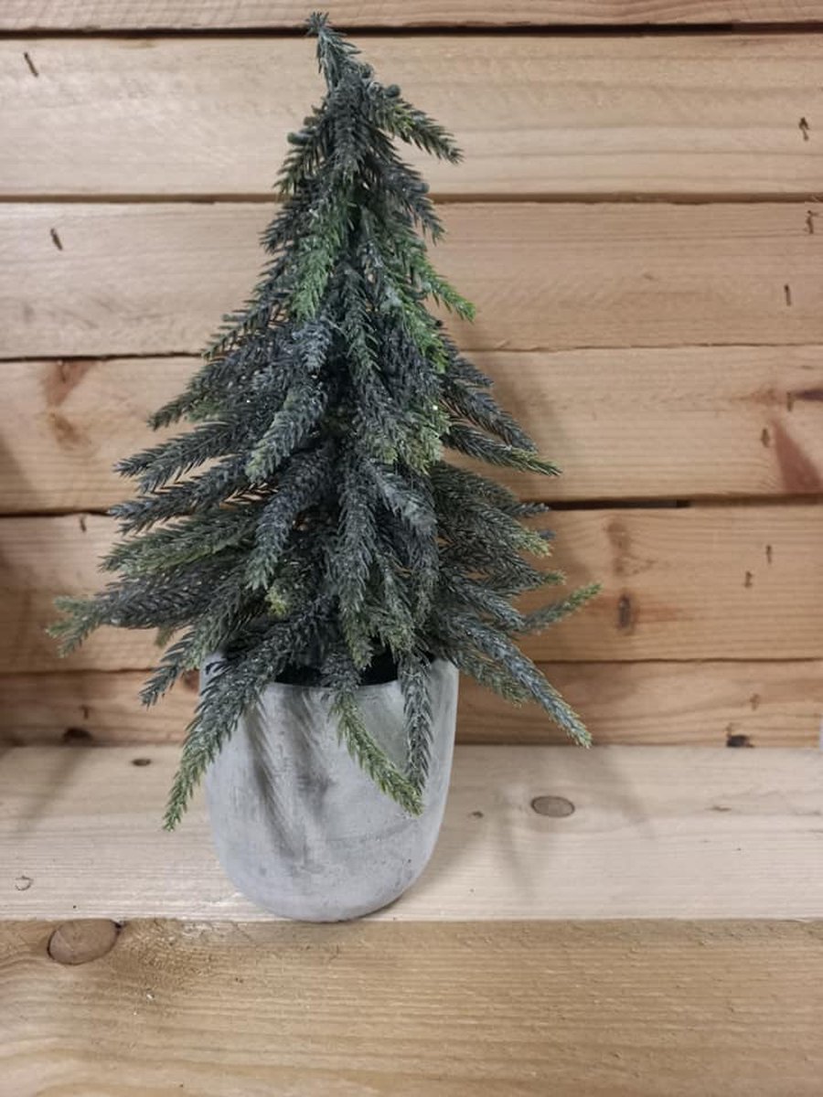 Decoratie kerstboom in pot 26 cm hoog