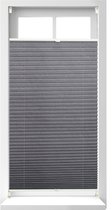 store plissé relaxdays - store plissé gris - sans perçage - pliable - frais. tailles 60x130cm