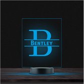 Led Lamp Met Naam - RGB 7 Kleuren - Bentley