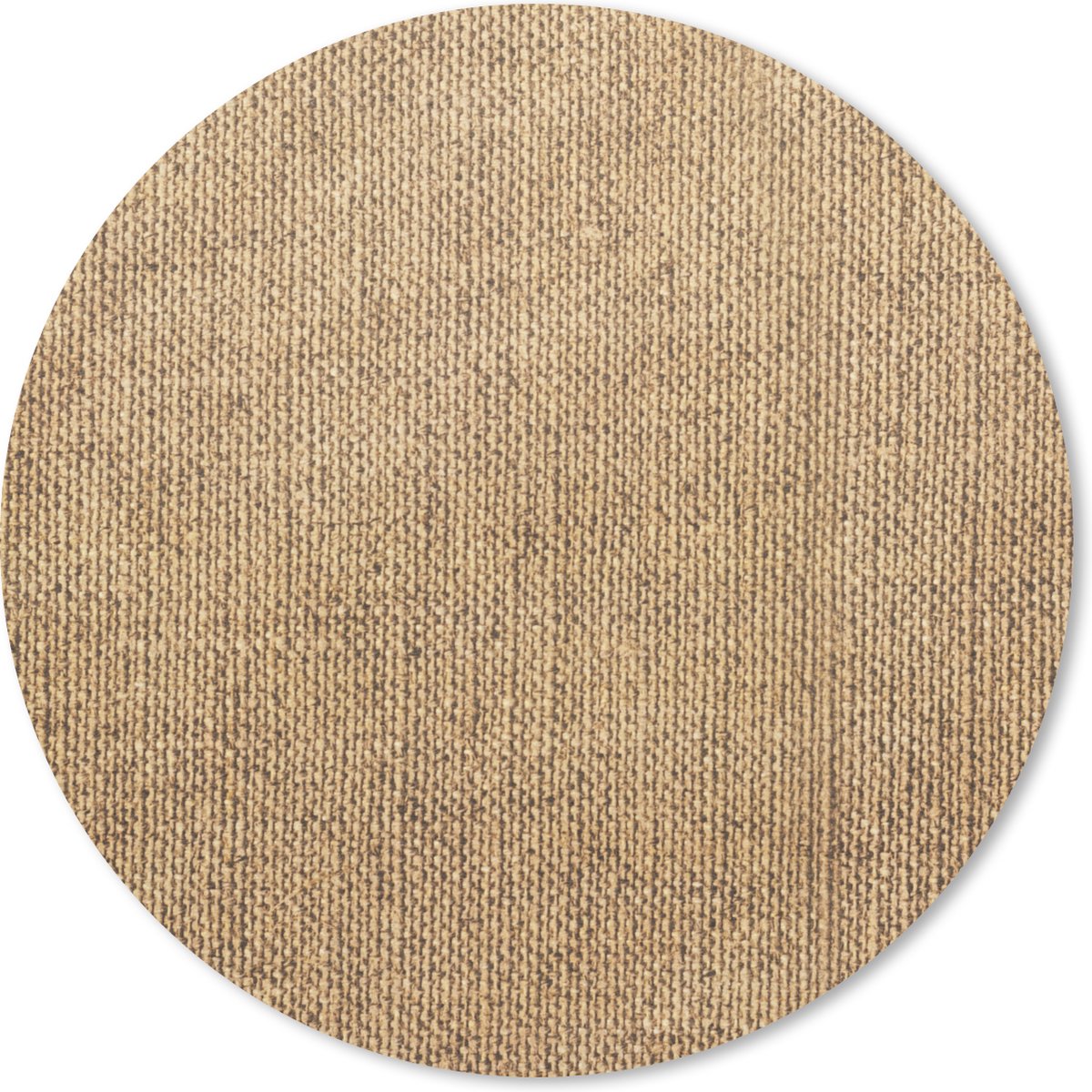Muismat rond 40x40 cm - Mousepad Muur - Bruin - Stof - Ronde muismatten
