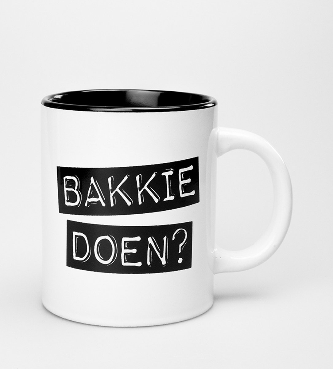 Zwart Wit Mok - Bakkie doen?