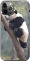 iPhone 13 Pro hoesje - Panda - Dier - Boom - Siliconen Telefoonhoesje