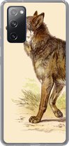 Geschikt voor Samsung Galaxy S20 FE hoesje - Wolf - Roofdier - Planten - Siliconen Telefoonhoesje