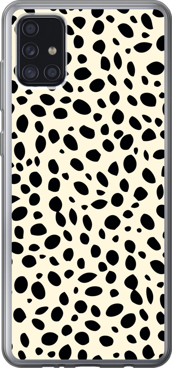 Telefoonhoesje Geschikt voor Samsung Galaxy A52 5G hoesje - Dierenprint - Stippen - Panter - Siliconen Telefoonhoesje Telefoonhoesje